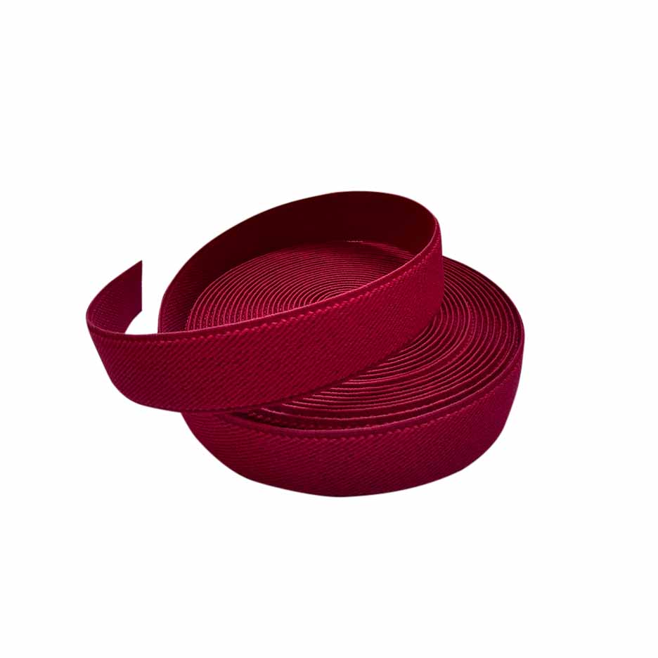 20mm Woven Bordo Single Side Twill